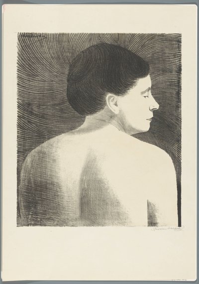 Nainen alaston takaa katsottuna tekijältä Samuel Jessurun de Mesquita (signed by artist)