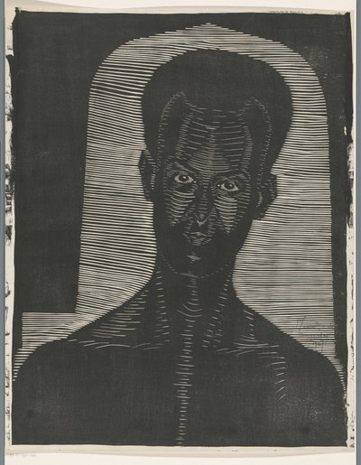 Tuntemattoman miehen muotokuva Curaçau (otsikko esineessä) tekijältä Samuel Jessurun de Mesquita (signed by artist)