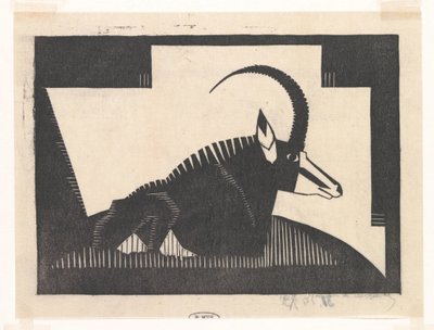 Sabelantilope tekijältä Samuel Jessurun de Mesquita (signed by artist)