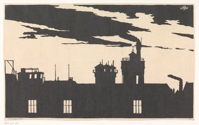 Siluetti Oostergasfabriek tekijältä Samuel Jessurun de Mesquita (signed by artist)