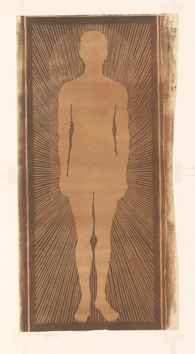 Miehen siluetti säteet ympärillä tekijältä Samuel Jessurun de Mesquita (signed by artist)