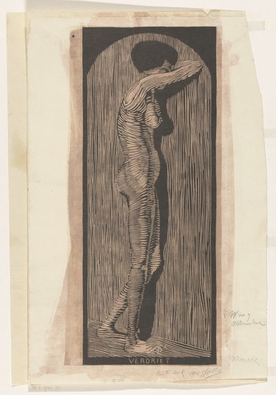 Verdriet (alkuperäinen nimi esineessä) tekijältä Samuel Jessurun de Mesquita (signed by artist)