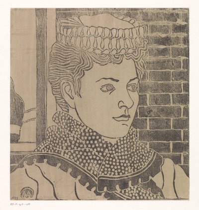 Dona amb barret de minyona finlandesa tekijältä Samuel Jessurun de Mesquita (signed by artist)