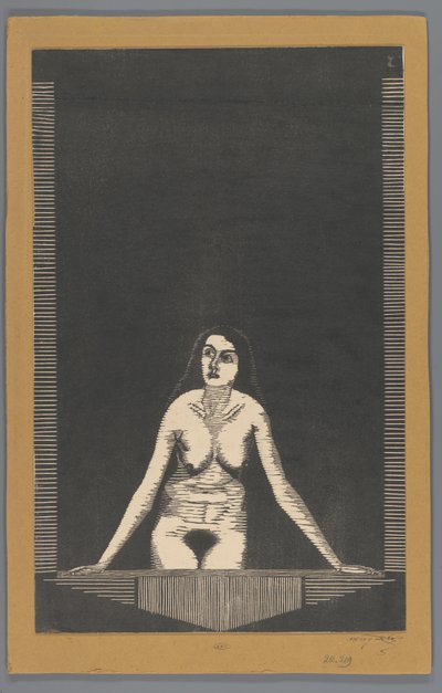 Nainen alaston ikkunalla tekijältä Samuel Jessurun de Mesquita (signed by artist)