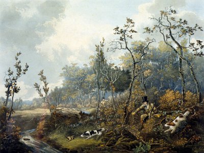 Woodcock Shooting, kaiverrus H.C. Pyall tekijältä Samuel John Egbert (after) Jones