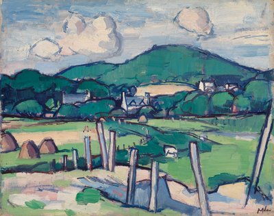 Maisema, n. 1891-1935 (öljy paneelille) tekijältä Samuel John Peploe