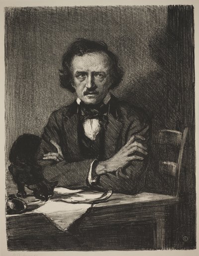 Edgar Allan Poe (litho) tekijältä Samuel Johnson Woolf