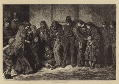 Koditon ja nälkäinen tekijältä Samuel Luke Fildes