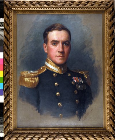 Muotokuva luutnantti Denis Quentin Fildesistä (1889-1975), joka liittyi kuninkaalliseen laivastoon vuonna 1906. Öljy kankaalle tekijältä Samuel Luke Fildes