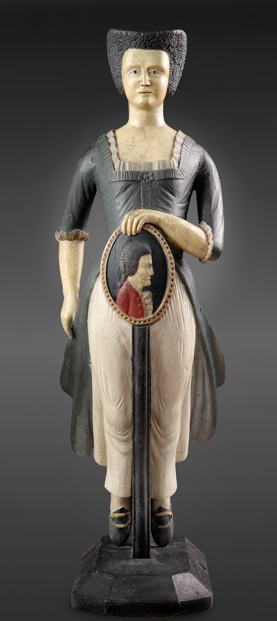 Malli hahmosta, n.1800 (maalattu puu). tekijältä Samuel McIntire
