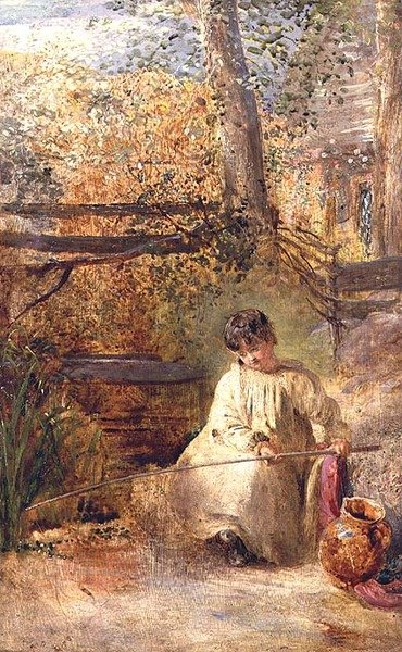 Kalastava poika tekijältä Samuel Palmer