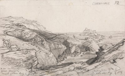 Sivu Cornish Sketchbookista: Cornwall 32 tekijältä Samuel Palmer