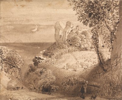 Pastoraalinen kohtaus tekijältä Samuel Palmer