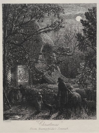 Joulu (viimeisen lampaan taittaminen) tekijältä Samuel Palmer