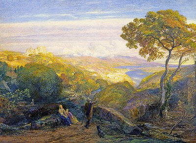 Maisema (öljy kankaalle) tekijältä Samuel Palmer