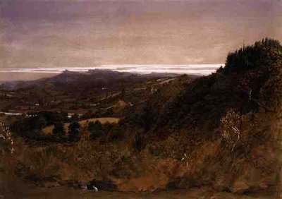 Near Underriver, Sevenoaks, Kent (akvarelli paperille) tekijältä Samuel Palmer