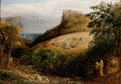 Pastoraalinen kohtaus, 1833-1835 tekijältä Samuel Palmer