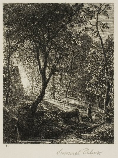 Auringonlasku tekijältä Samuel Palmer