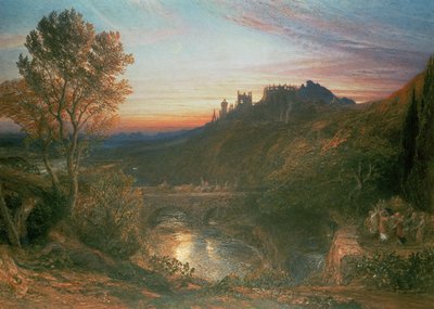 Kaupunki auringonlaskun aikaan tekijältä Samuel Palmer