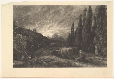 Early Ploughman, 1861. tekijältä Samuel Palmer