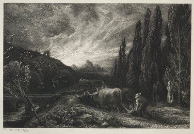 Early Ploughman, ennen vuotta 1861. tekijältä Samuel Palmer