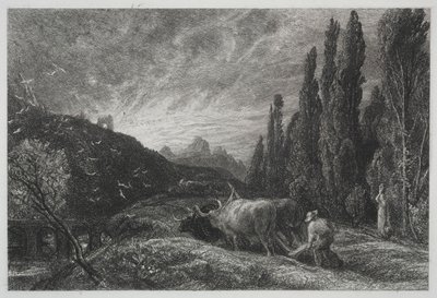 Early Ploughman, ennen vuotta 1861. tekijältä Samuel Palmer