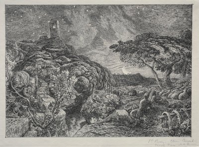 Yksinäinen torni tekijältä Samuel Palmer