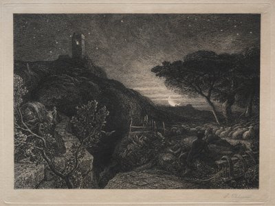 Yksinäinen torni. tekijältä Samuel Palmer