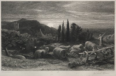 Nouseva Kuu. tekijältä Samuel Palmer