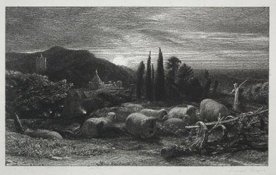Nouseva kuu, 1857. tekijältä Samuel Palmer