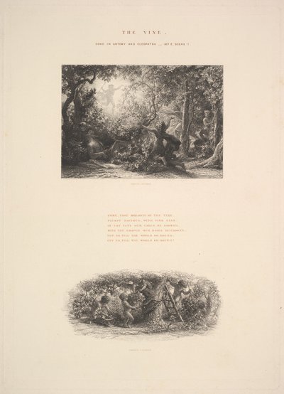 Viiniköynnös eli pullea Bacchus, 1880. tekijältä Samuel Palmer