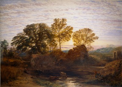 Vesimylly, 1848-1849 tekijältä Samuel Palmer