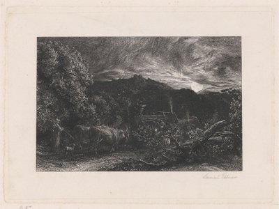 Väsynyt kyntäjä tekijältä Samuel Palmer
