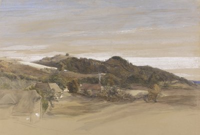Underriver Hills, lähellä Sevenoaksia, Kentissä, J. Herriesin alueelta, Esq. n. 1840 (kynä ja muste akvarellilla grafiitin päällä paperille) tekijältä Samuel Palmer