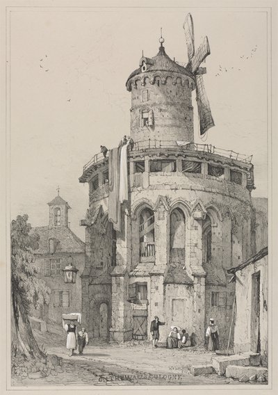 Flanderissa ja Saksassa tehtyjen luonnosten faksimilejä: Seinillä, Köln, 1833. tekijältä Samuel Prout