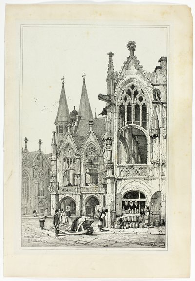 Hotel de Ville, Brunswick tekijältä Samuel Prout