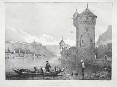 St. Goar ja Rheinfels, 1824. tekijältä Samuel Prout