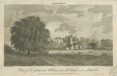 Lichfield - "Dr. Johnsonin" Willow Tree: kaiverrus, nd [c 1804] tekijältä Samuel Rawle