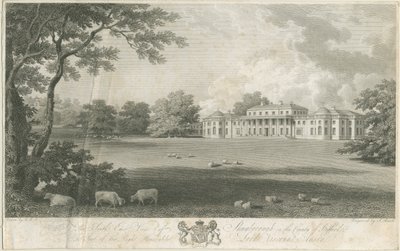 Shugborough Hall: kaiverrus, nd [c 1802] tekijältä Samuel Rawle