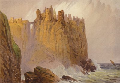 Pohjois-Irlanti, Dunlucen linna (väri litho) tekijältä Samuel Read