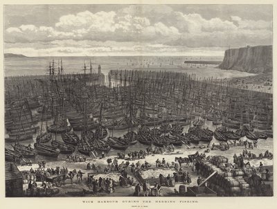 Wick Harbor silakkakalastuksen aikana tekijältä Samuel Read