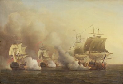 Action Off the Cape of Good Hope, 9. maaliskuuta 1757 tekijältä Samuel Scott