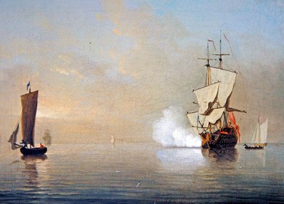The Morning Gun (öljy kankaalle) tekijältä Samuel Scott