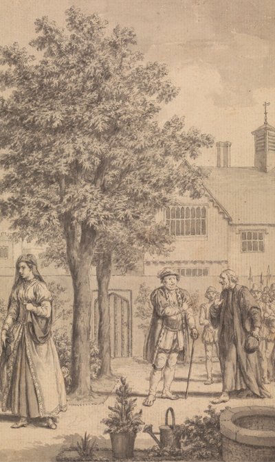 Catherine Parr, Henry VIII ja piispa Gardner tekijältä Samuel Wale