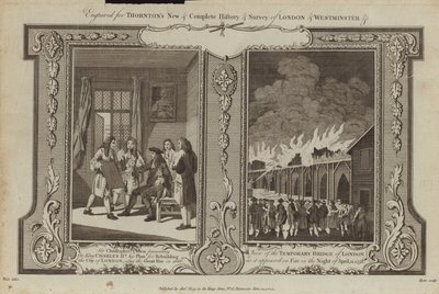 Lontoon tulipalot 1666 ja 1758 tekijältä Samuel Wale