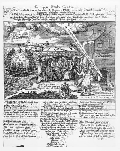 Jumalalle, hänen kaksinkertaisen vapautumisensa voittamattomasta laivastosta (1588) ja vertaansa vailla olevan ruutipetoksen (1605) muistoksi (kaiverrus) repr. kirjoittanut Transmariner, 1689 (bundw-kuva) tekijältä Samuel Ward