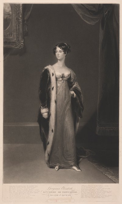 Georgiana Elizabeth Newcastlen herttuatar tekijältä Samuel William Reynolds