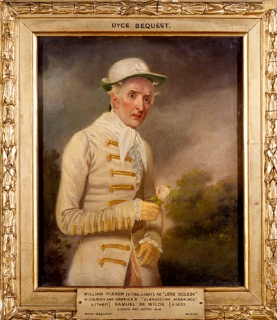 William Farren Lord Oglebynä elokuvassa Clandestine Marriage. tekijältä Samuel de Wilde