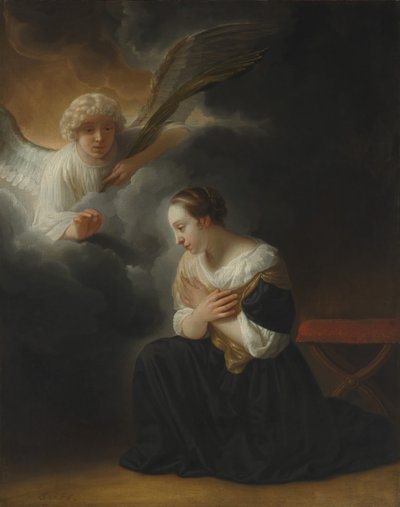 Neitsyen kuoleman julistus, n. 1670. tekijältä Samuel van Hoogstraten