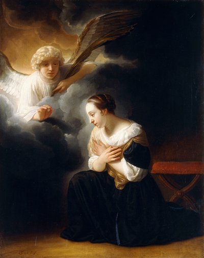 Neitsyt ja tahraton sikiäminen, n. 1665-1675 tekijältä Samuel van Hoogstraten